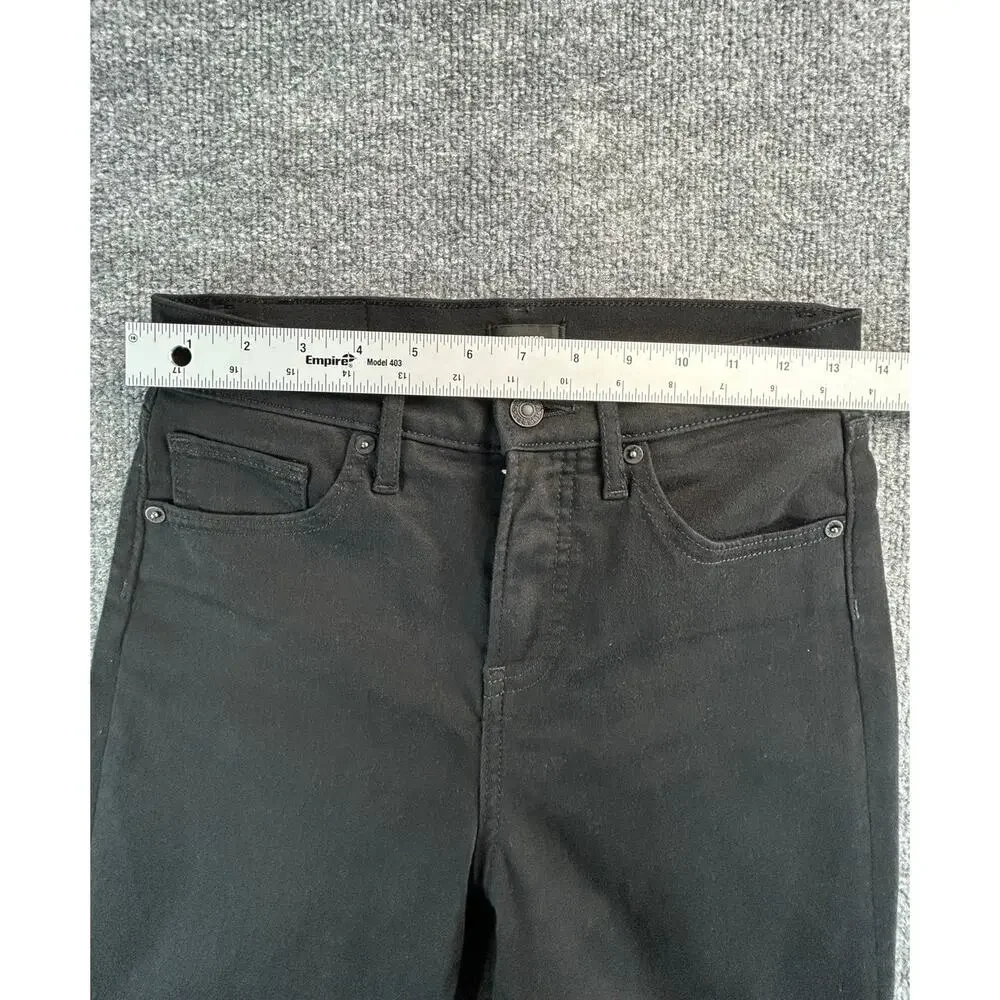 Express Mid Rise Black Skinny Jeans Women's Size 2R Stretch Ankle Pants - Picture 8 of 9